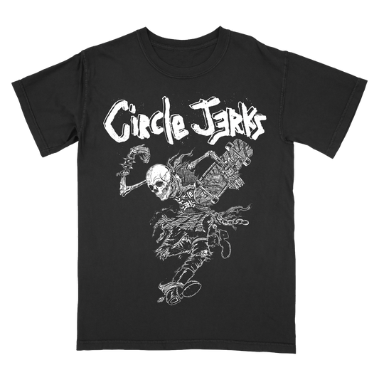Circle Jerks (Skeleton Skank Man Monochrome) T-Shirt